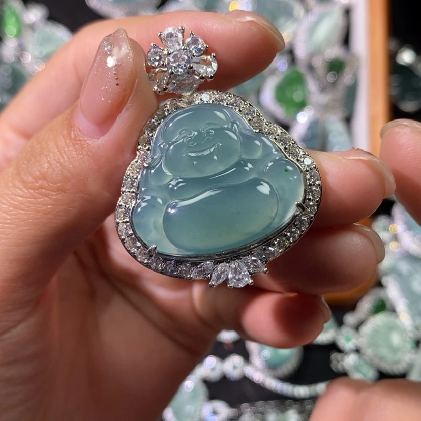 【闪购商品】翡翠颈饰未镶嵌不**饭天然