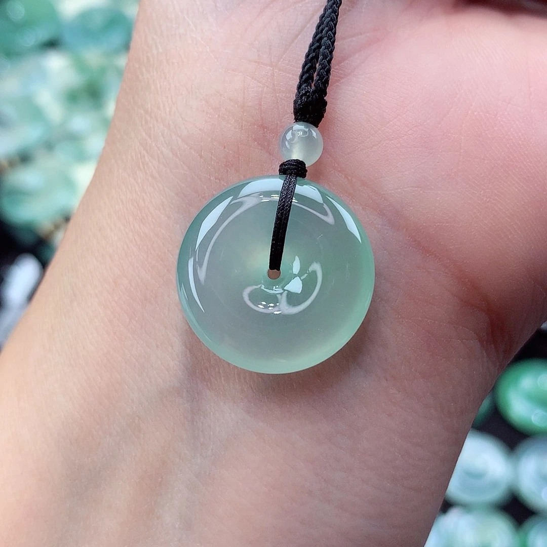 翡翠未镶嵌颈饰编号69尺寸19.7-5.9