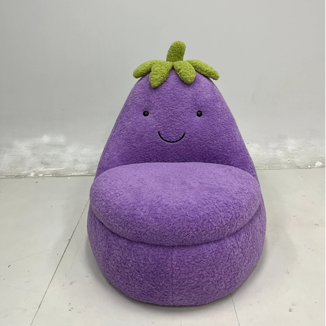 【迎奢】网红茄子客厅懒人沙发成人版卡通沙发单人阳台小沙发儿童