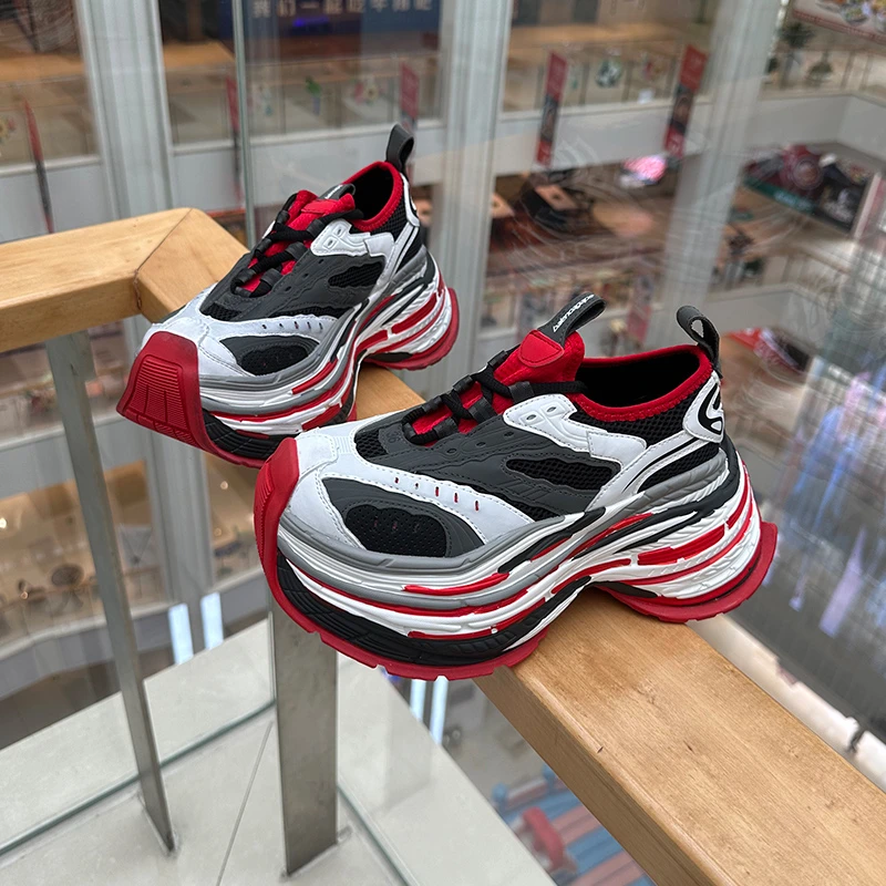 【万达撤柜】巴黎厚底增高16xl情侣款做旧老爹鞋ins风时装休闲网