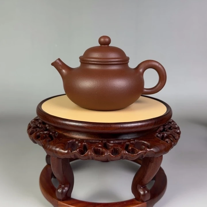 茶壶底槽青容天壶220 cc全手工制作