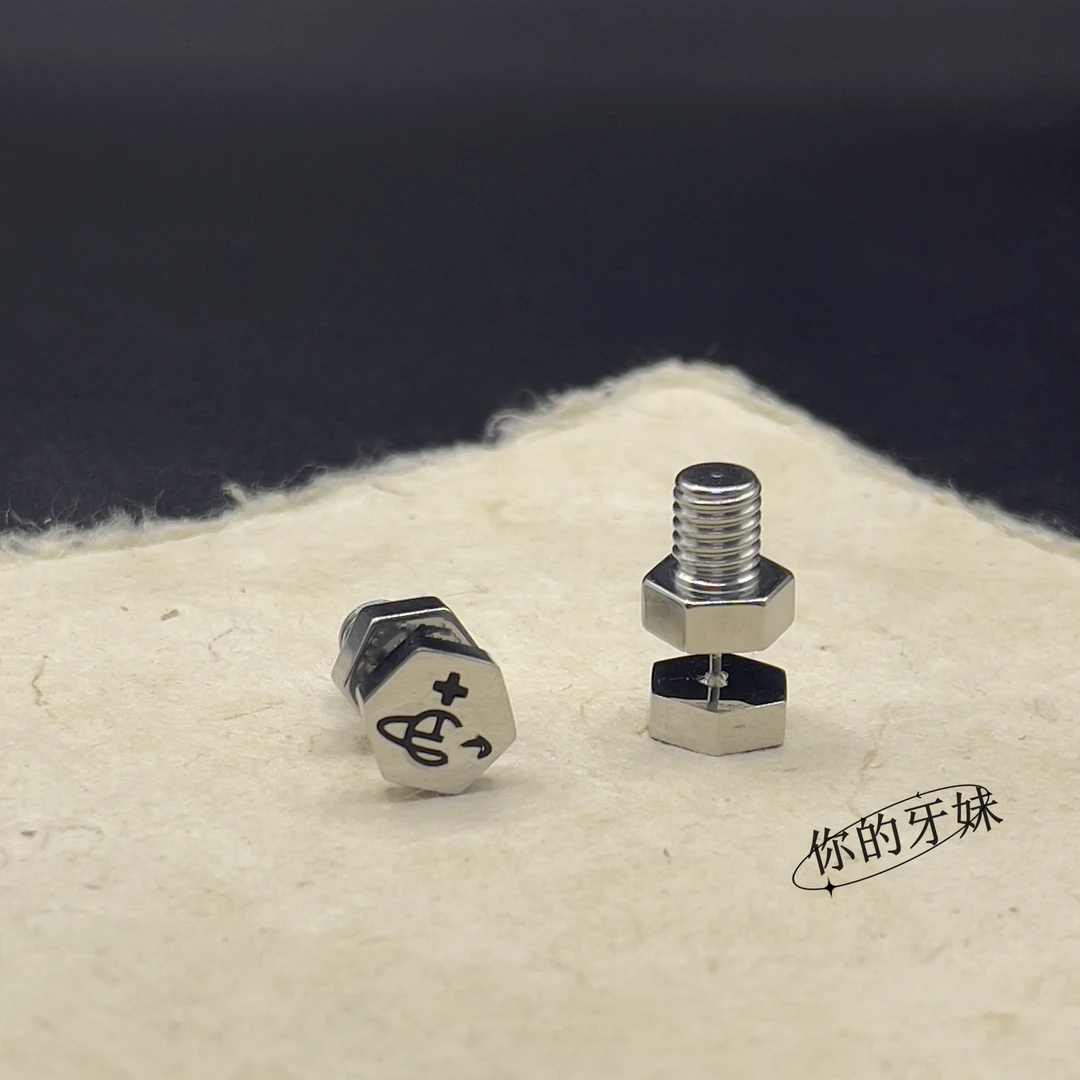 合金耳饰  YM【螺丝小西耳钉ED196】复古时尚轻奢精致百搭时尚