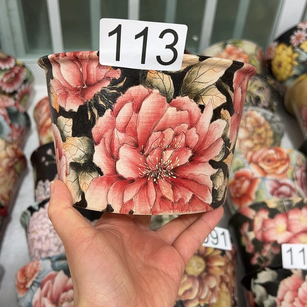 景德镇炫彩手绘口14高10.5