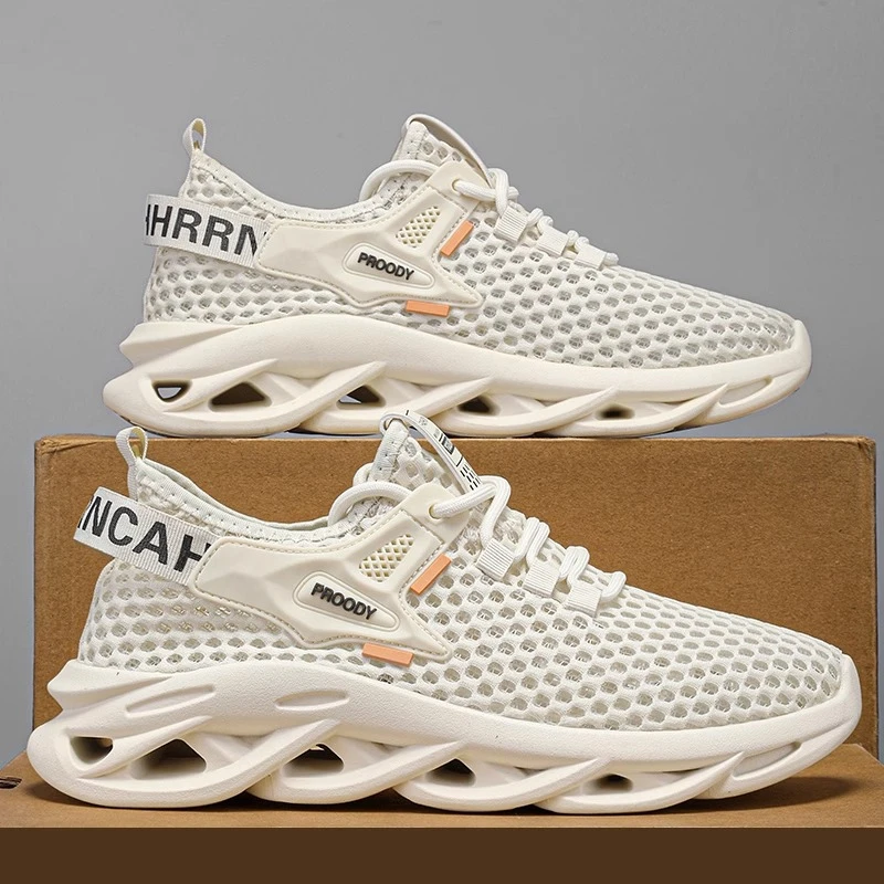 网面鞋男2025新款夏季透气薄款网眼镂空运动网鞋男士软底跑步潮鞋