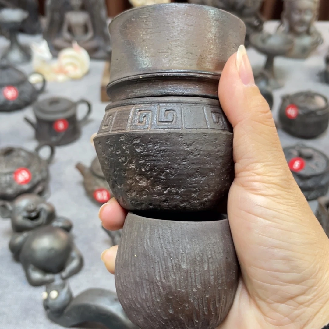 三个100全手捏杯子