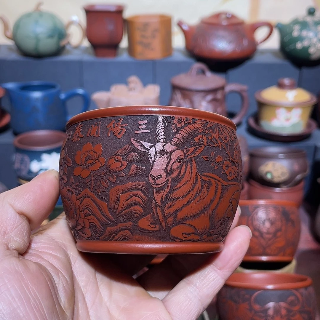 原矿紫砂手工主人杯