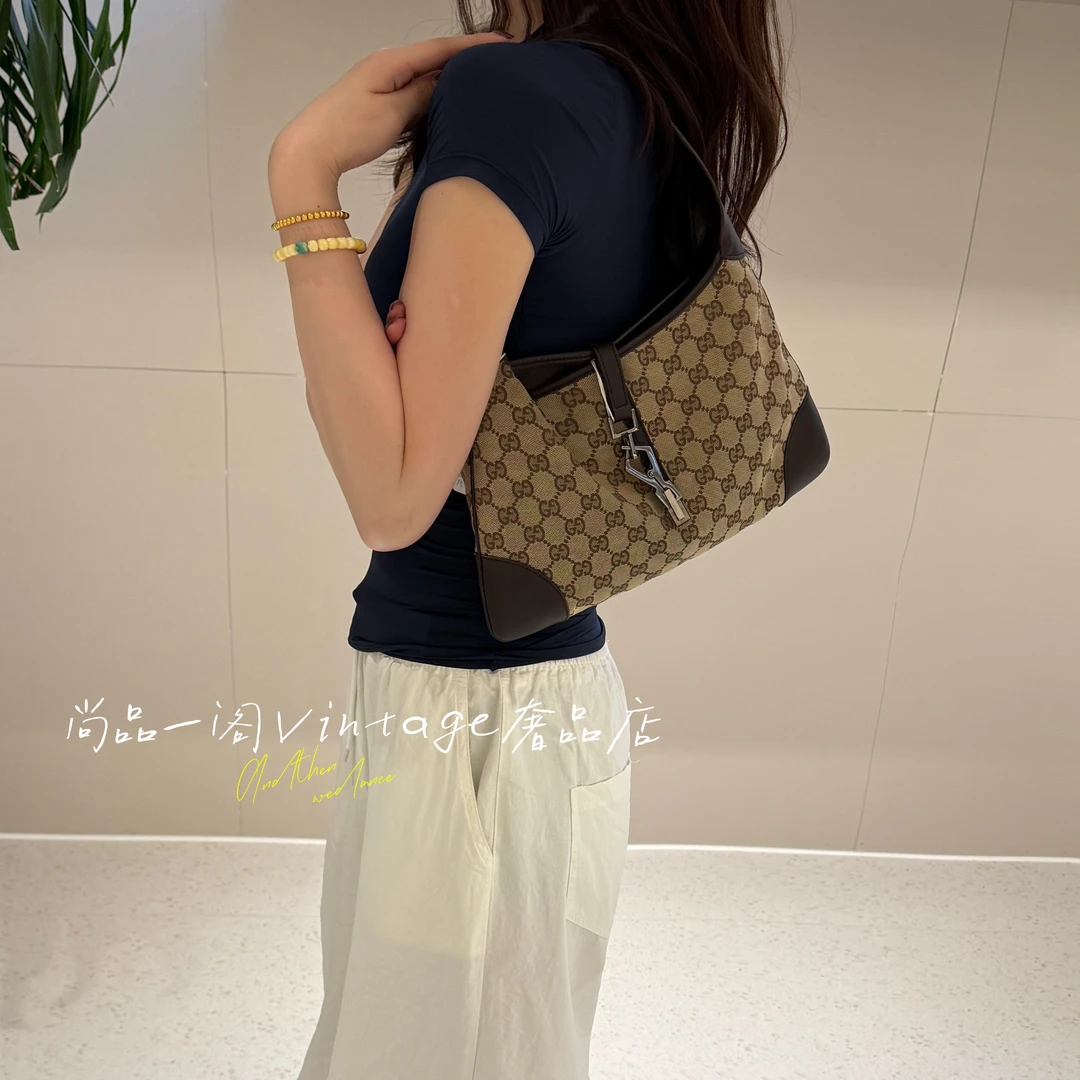 95新 GUCCI/古驰 尚品一阁/老花jackie1961腋下包