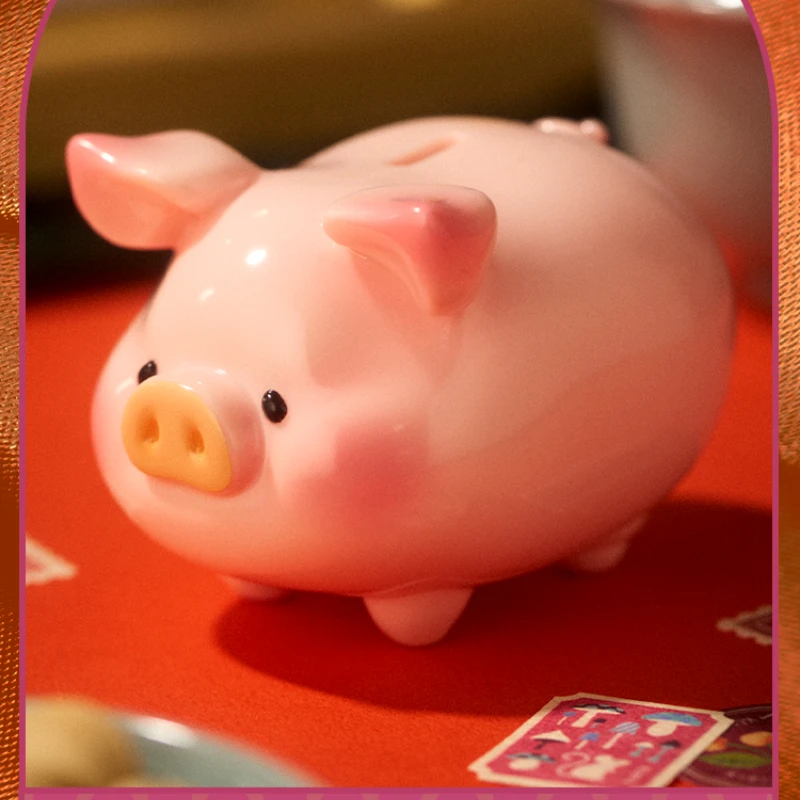 罐头猪LULU解答之猪系列潮玩盲盒摆件可爱抽签小玩具