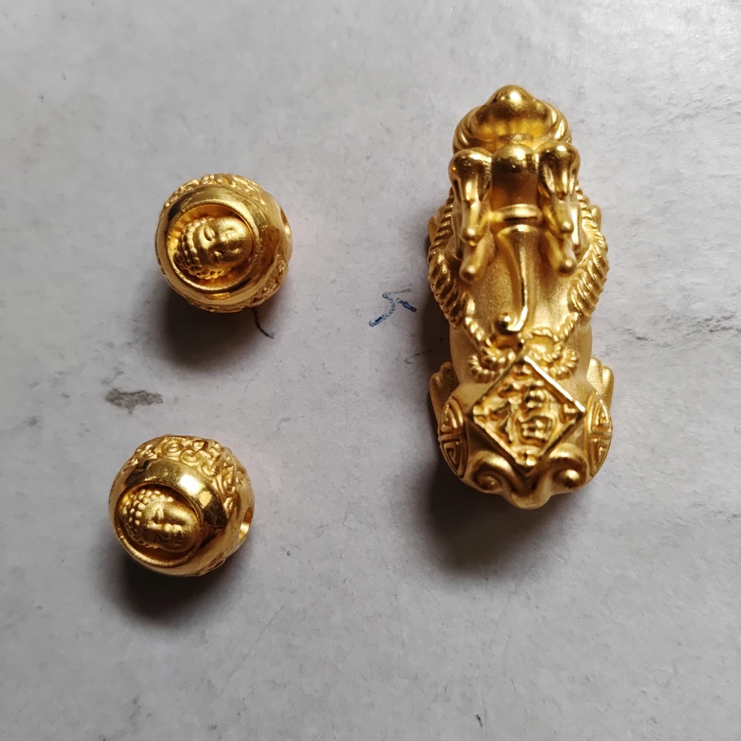 金元宝足金999貔貅珠子首饰