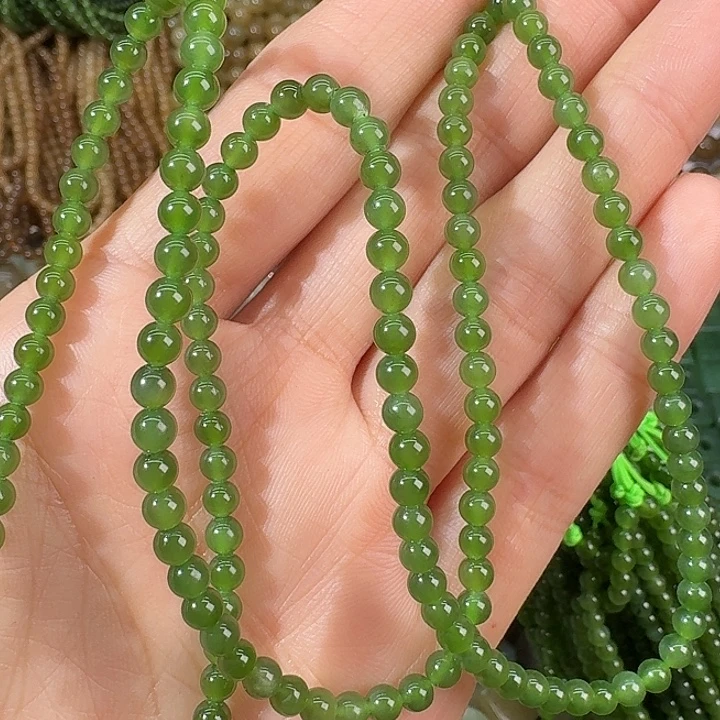 和田玉（碧玉）未镶嵌手链4mm