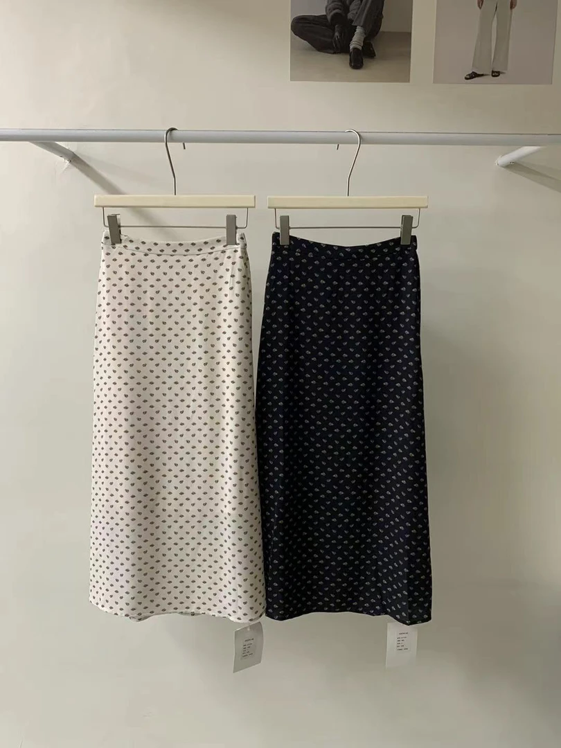 abow@5729 韩系百搭显瘦波点休闲半身裙 5-11