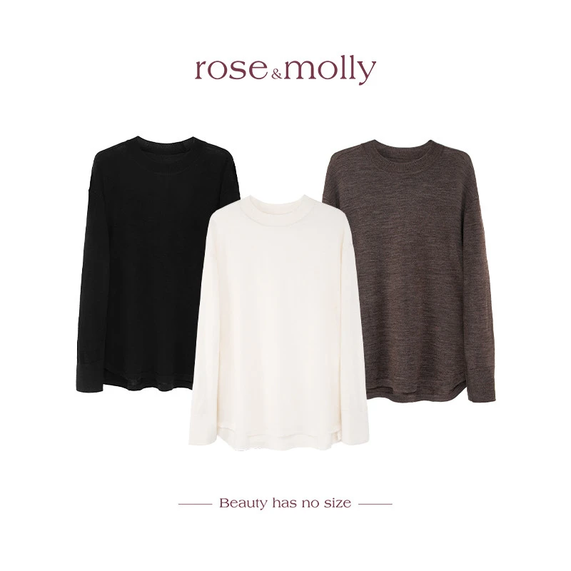 微胖定制【长期主义】可水洗羊毛套头针织衫百搭长袖上衣RAM273