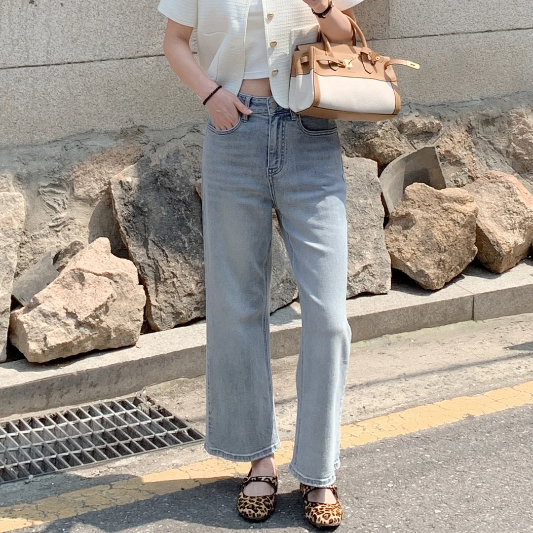 【现货】【蕾丝口袋】 FS504X057口袋蕾丝牛仔裤