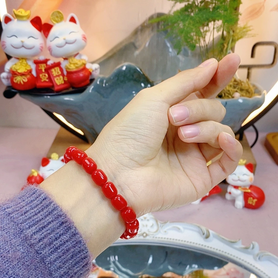 872中国红枣珠卡8MM手工DIY素圈串珠手串女872永不掉色