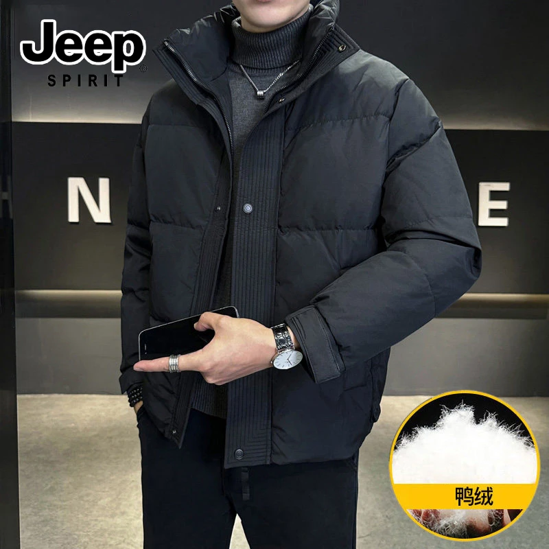 JEEPSPIRIT男士冬季羽绒服潮流百搭立领上衣加厚保暖时尚休闲外套
