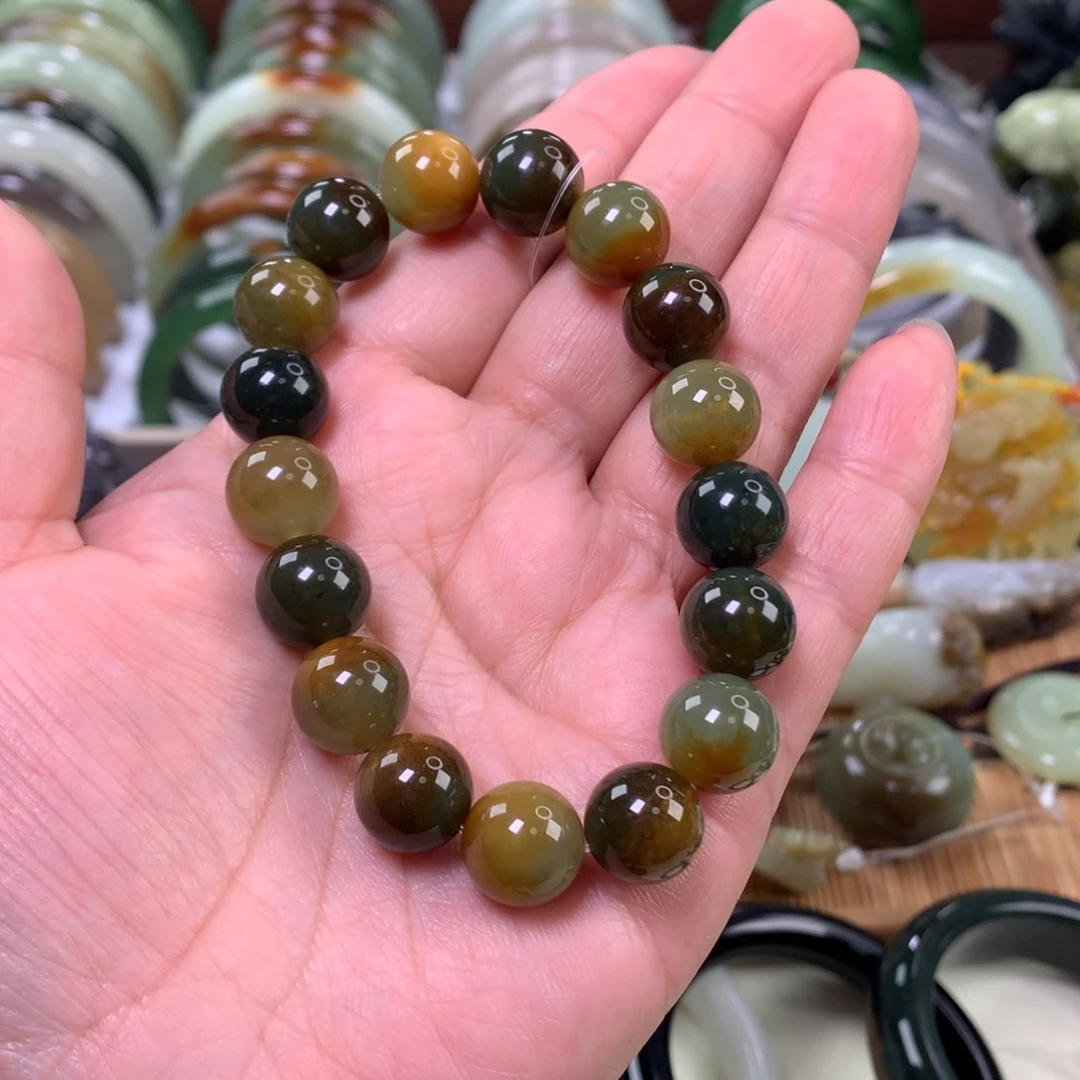 和田玉未镶嵌手链卡12