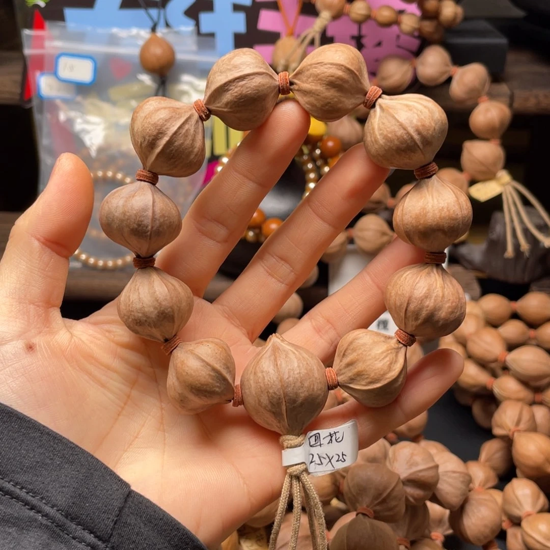 残***花橄榄核吊坠2525四花铁核