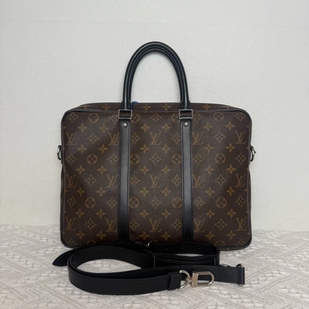 99新 LouisVuitton/路易威登 2353/男士经典芯片款棕老花公文包