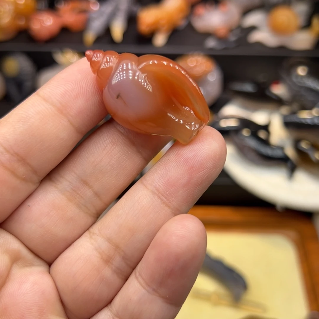 玛瑙/玉髓未镶嵌手玩摆件海螺