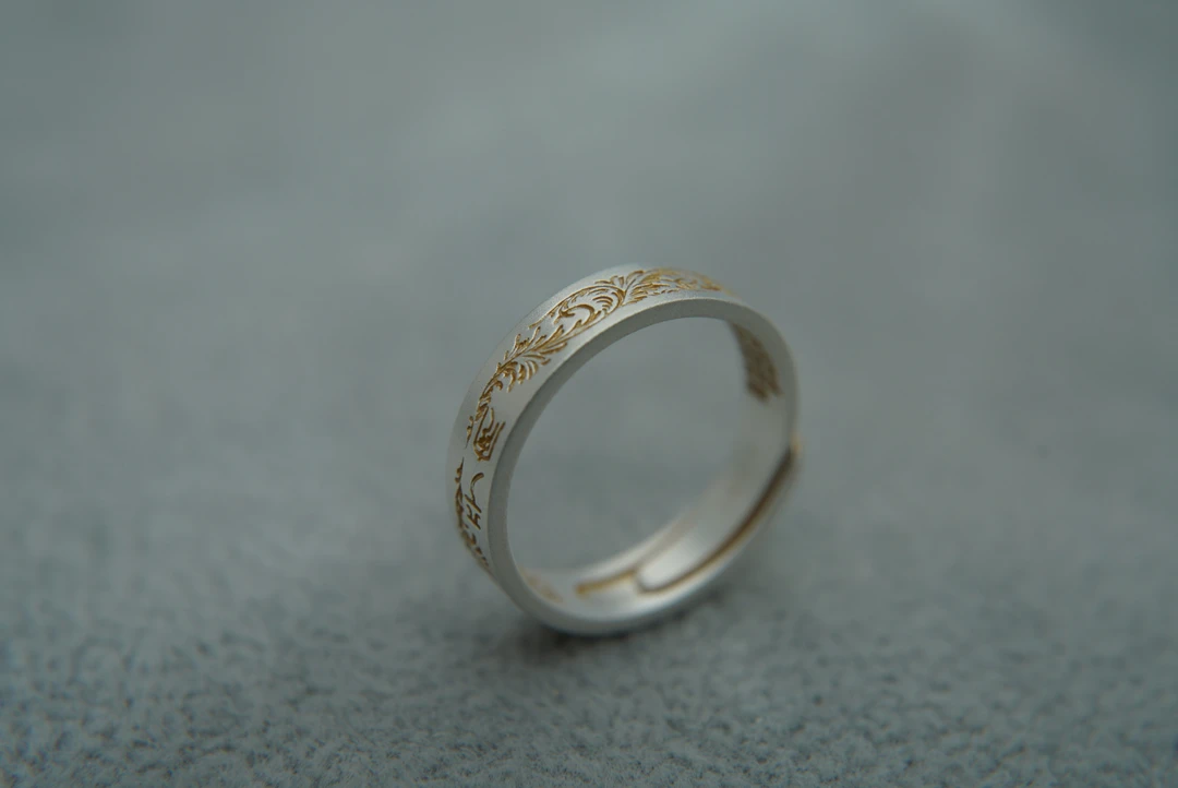 合金珐琅戒指 原创设计民族风复古宫廷首饰银戒对戒饰品