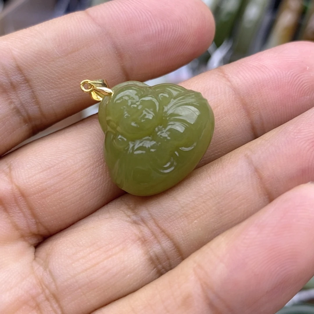 和田玉未镶嵌吊坠(不含链)