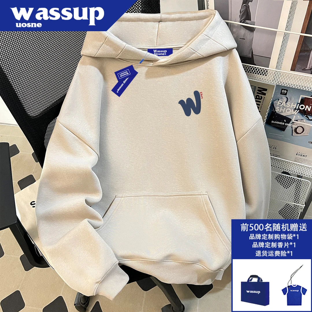 街头潮牌重磅连帽卫衣男2025新款小众ins百搭休闲设计感美式外套