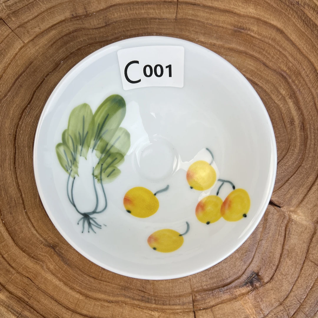 景德镇手绘（食品级）斗笠001盘子陶瓷菜盘瓷盘