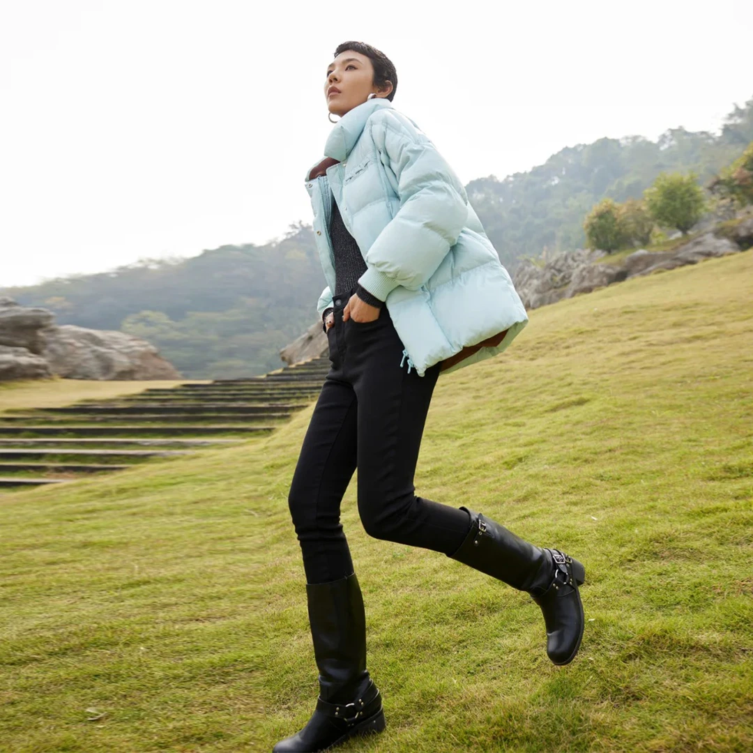 【布】减龄气质立领保暖时尚2025冬季新款品牌撤柜女装