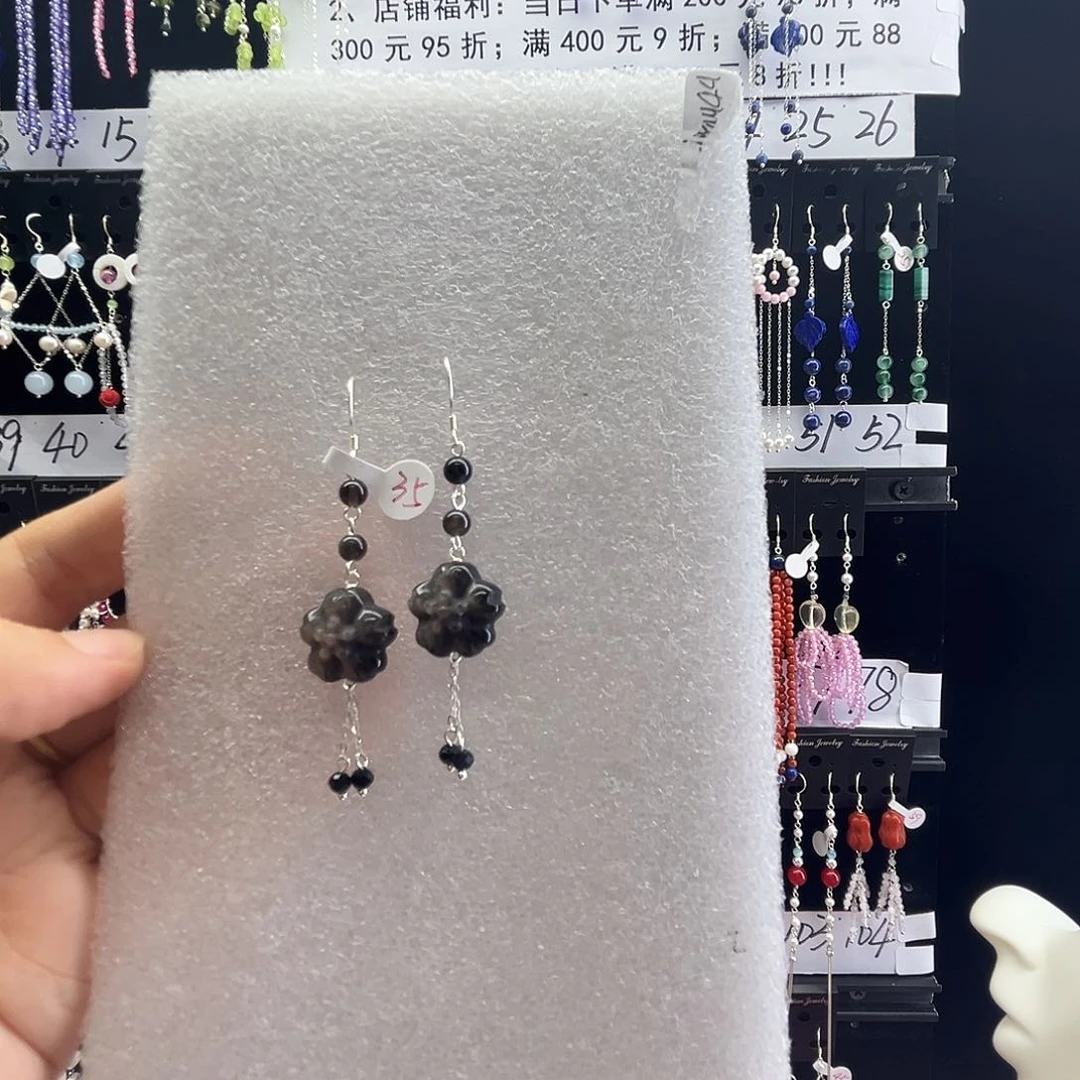 925银无博雅手作S925纯银耳饰