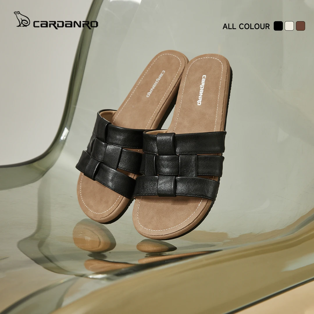 意大利卡丹路编织款波西比亚网红软底凉拖鞋女仙女风配裙子一字拖