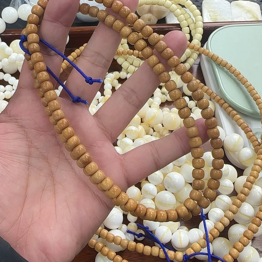 手串白玉菩提7黄龙108