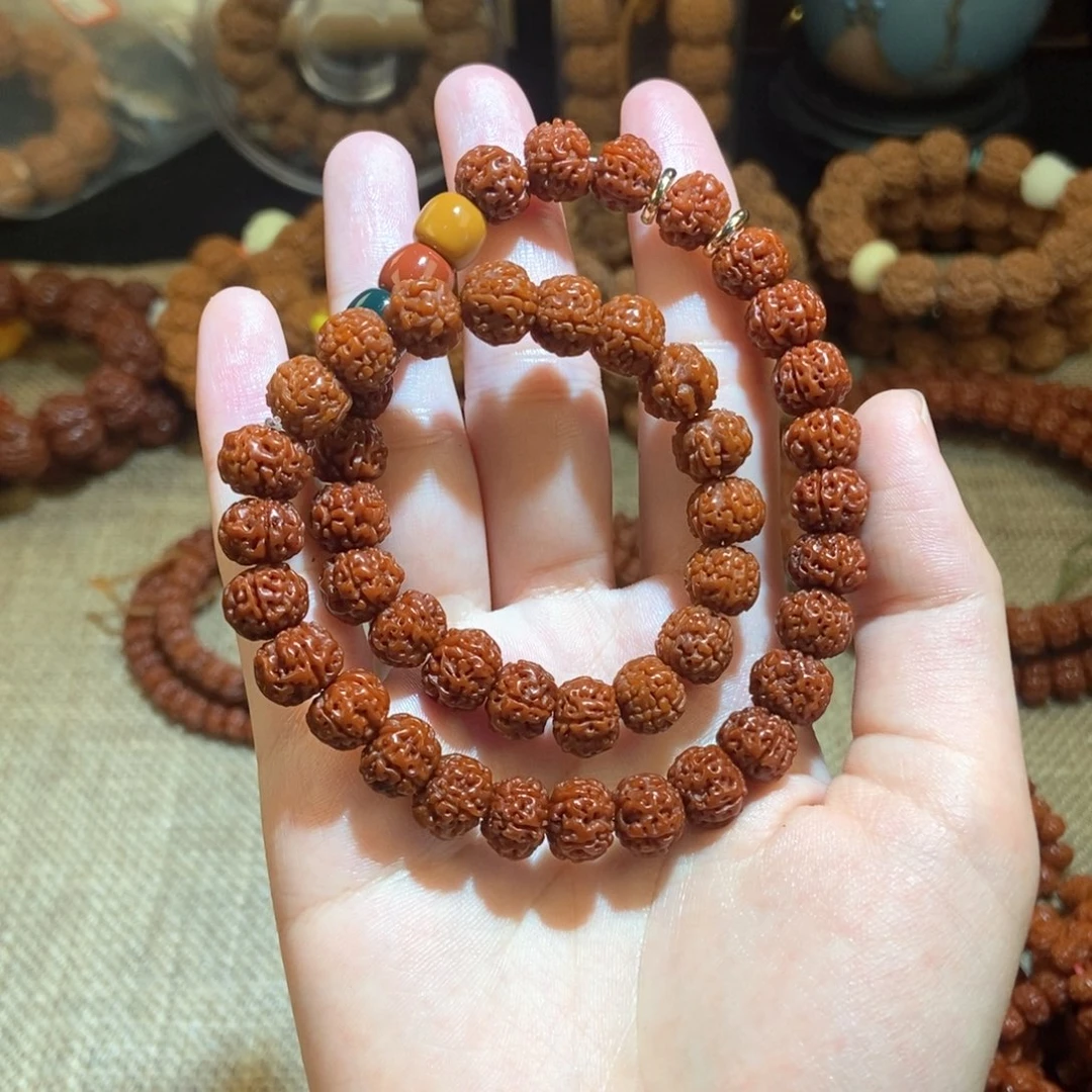 金刚菩提手串85玉化红绿灯