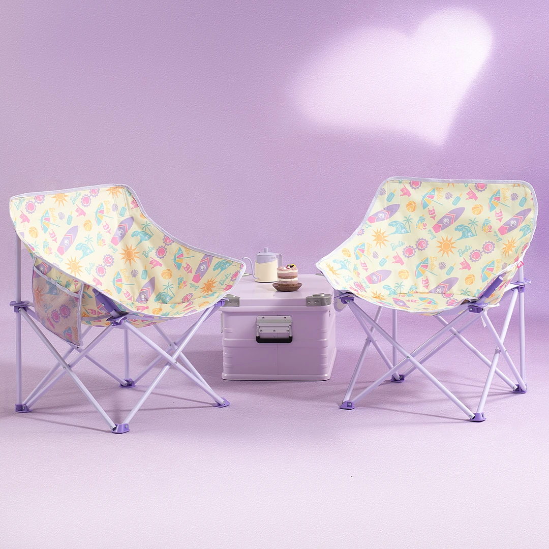 【原始人芭比月亮椅】户外折叠椅露营椅子轻便桌椅沙滩椅钓鱼座椅