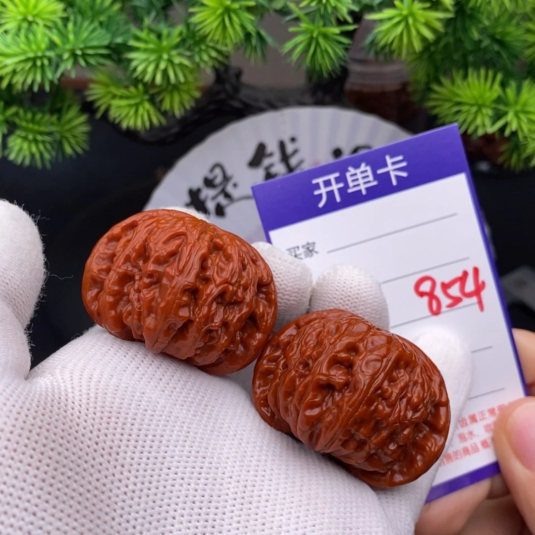 文玩核桃把件41闷白854