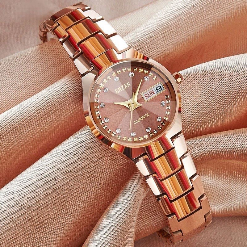 全自动手表女时尚防水夜光夏天款不掉色双日历女