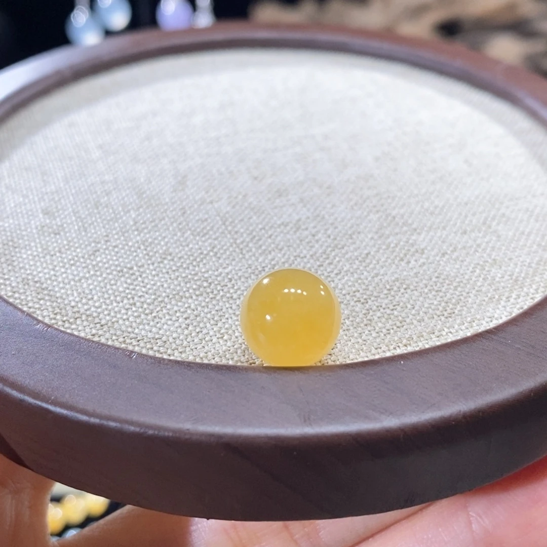 翡翠未镶嵌颈饰翡翠鲜橙黄圆珠11+mm