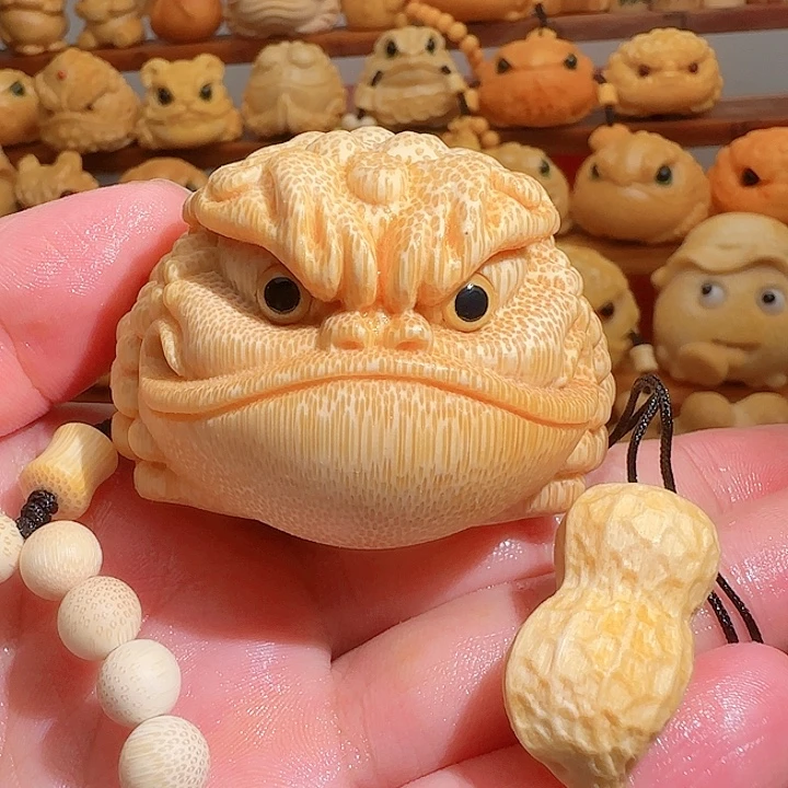 你***我竹雕6公分蟾带竹链，油刷子