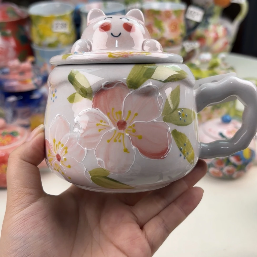 景德镇手绘高温釉下彩陶瓷茶具