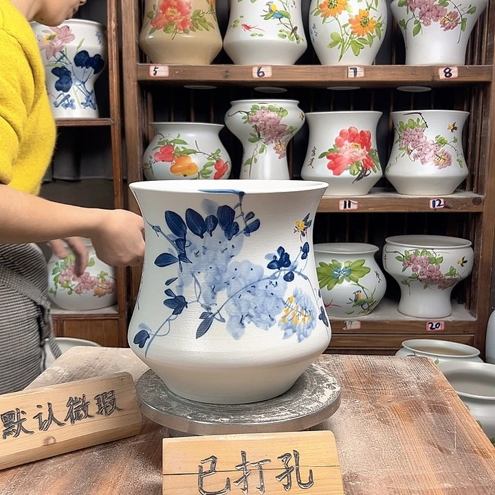 摆件小蛮腰兰兰紫藤陶瓷陶瓷陶瓷