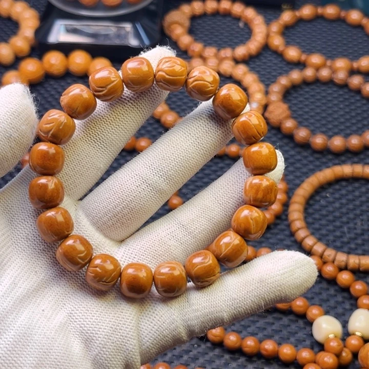 桃核手串b****）11尺龙纹老型