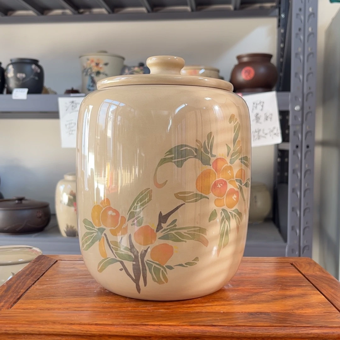 白泥水亮光存茶罐醒茶罐微瑕