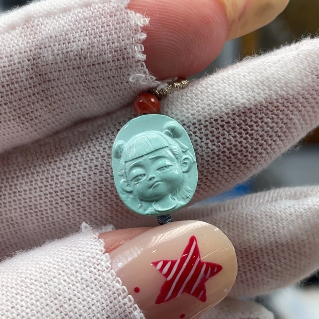 绿松石未镶嵌挂件