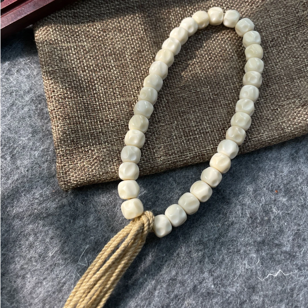原生态白玉菩提奶酪手持浪家文玩