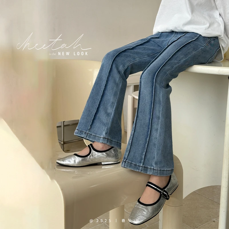 【双褶牛仔】喇叭裤网红炸街微喇裤子软牛仔裤2025春装新品BCK011