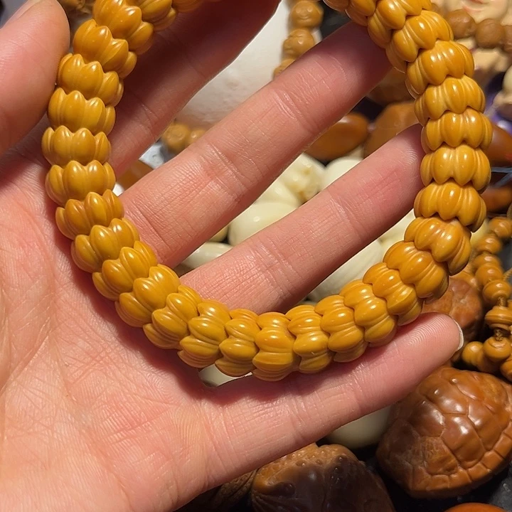 橄榄核手串/手链猴头莲花微瑕