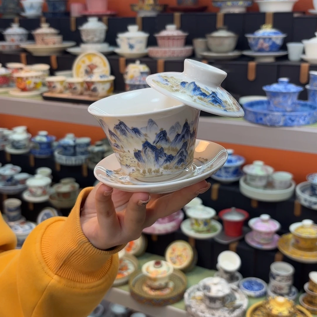 盖碗和杯子盖一起加热