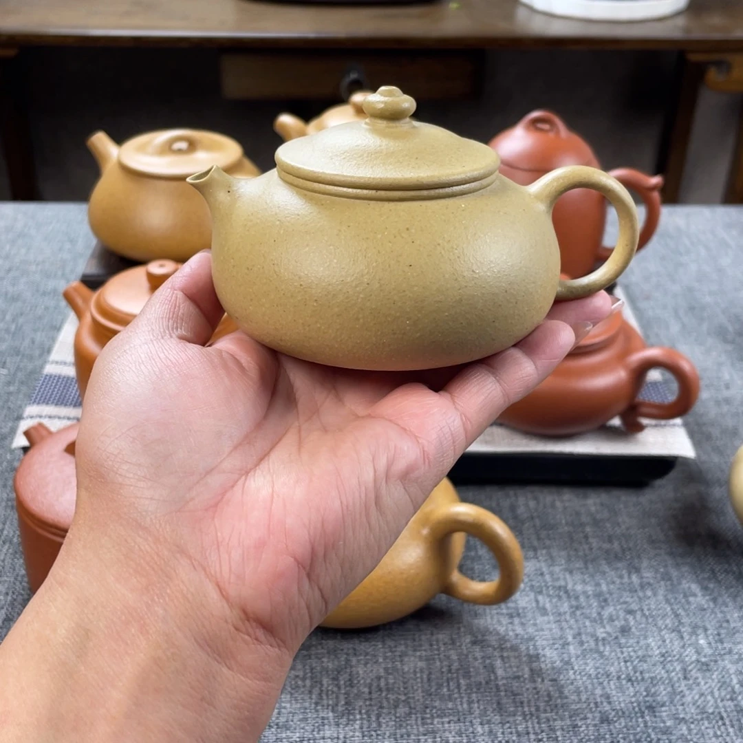 紫砂茶壶本绿寒江全手30目180