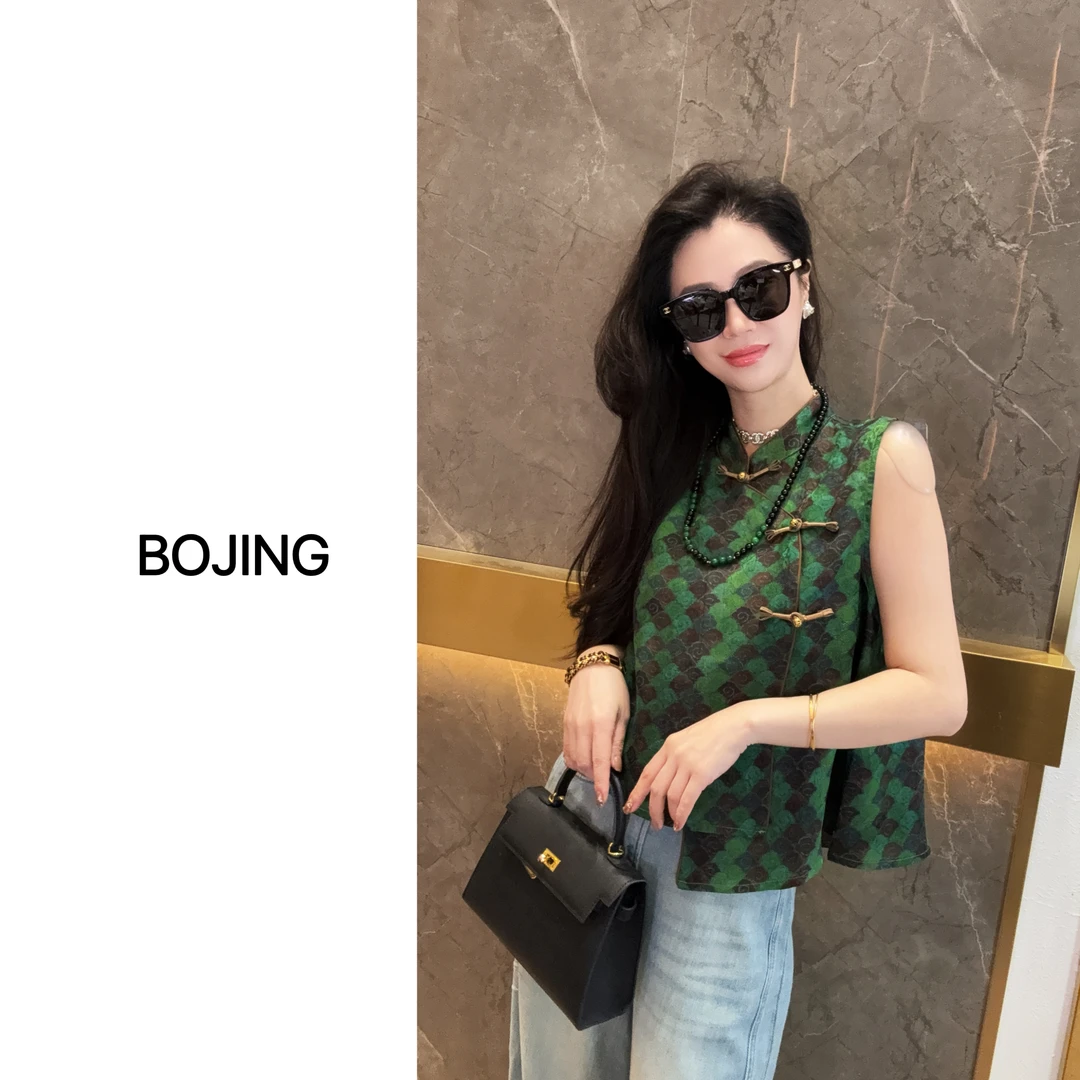 现货【小纱萝马甲】新中式轻奢显瘦夏季复古网红无袖马甲