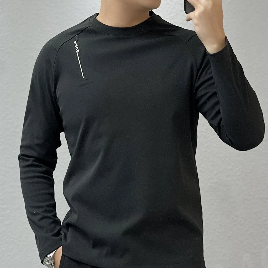 男士运动休闲圆领长袖打底T恤 XC28