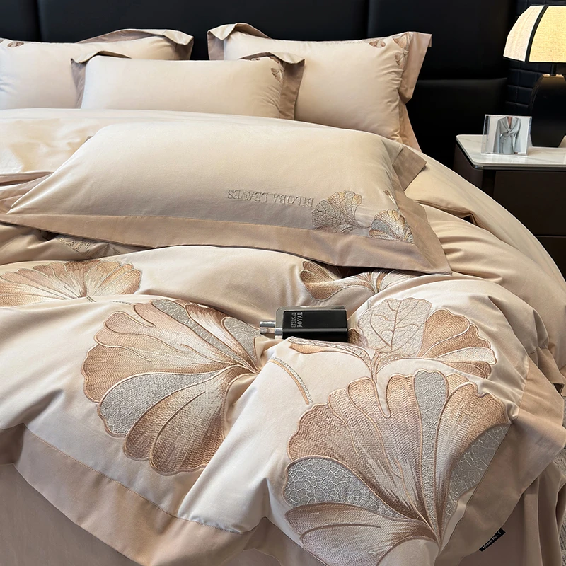 不老的爷爷2025新款加厚全棉纯棉磨毛刺绣款四件套床上用品CXM